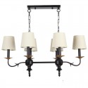 6 Light Rustic Retro Black Candle Style Chandelier