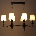 6 Light Rustic Retro Black Candle Style Chandelier