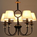 5 Light Rustic Retro Black Mediterranean Style Contemporary Candle Style Chandelier