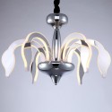 Dimmable 6 Light Modern / Contemporary Steel Chandelier with Acrylic Shade