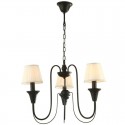 3 Light Black Retro Candle Style Chandelier