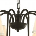 3 Light Black Retro Candle Style Chandelier