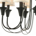 3 Light Black Retro Candle Style Chandelier