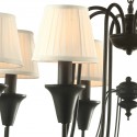 3 Light Black Retro Candle Style Chandelier