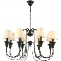 8 Light Black Retro Candle Style Chandelier