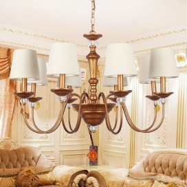 8 Light Retro Hotel Candle Style Chandelier