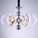 Dimmable 6 Light Modern / Contemporary Steel Chandelier with Acrylic Shade