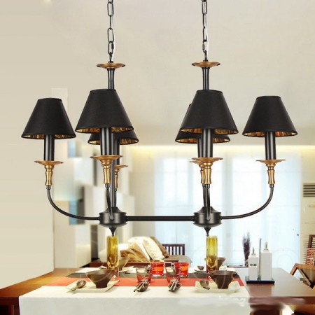 6 Light Retro Contemporary Candle Style Chandelier