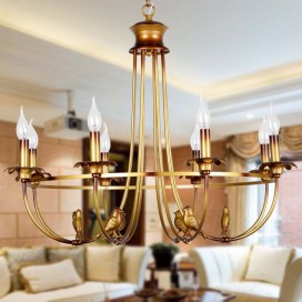 8 Light Rustic Retro Candle Style Chandelier