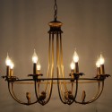 8 Light Rustic Retro Candle Style Chandelier