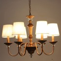 6 Light Rustic Black Retro Candle Style Chandelier