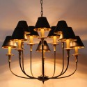 10 Light Rustic Retro Contemporary Candle Style Chandelier