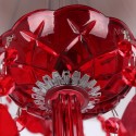 6 Light Red K9 Crystal Candle Style Chandelier