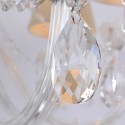 6 Light White K9 Crystal Candle Style Chandelier