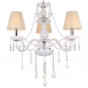 3 Light White K9 Crystal Candle Style Chandelier