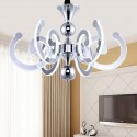 Dimmable 8 Light Modern / Contemporary Steel Chandelier with Acrylic Shade