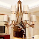 12 Light Rustic Retro Mediterranean Style Candle Style Chandelier