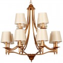 12 Light Rustic Retro Mediterranean Style Candle Style Chandelier