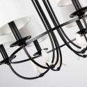 8 Light Retro Black Mediterranean Style Rustic Contemporary Candle Style Chandelier