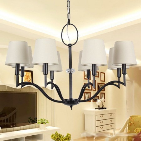 8 Light Modern Contemporary Candle Style Chandelier