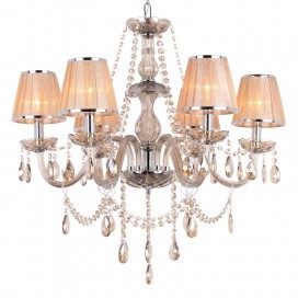 6 Light K9 Crystal Candle Style Chandelier