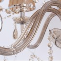 8 Light K9 Crystal Candle Style Chandelier