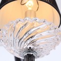 5 Light White Contemporary K9 Crystal Candle Style Chandelier