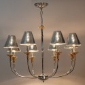 8 Light Modern Contemporary Chrome Candle Style Chandelier