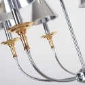 8 Light Modern Contemporary Chrome Candle Style Chandelier