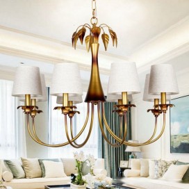 8 Light Modern Contemporary Rustic Candle Style Chandelier