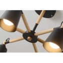 Modern/ Contemporary Wood 6 Light Chandelier