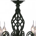 8 Light Contemporary Retro Black Candle Style Chandelier