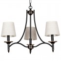 3 Light Rustic Retro Black Contemporary Candle Style Chandelier