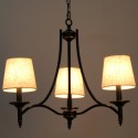 3 Light Rustic Retro Black Contemporary Candle Style Chandelier