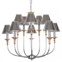 10 Light Modern Contemporary Chrome Candle Style Chandelier