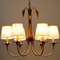 6 Light Modern Contemporary Rustic Candle Style Chandelier