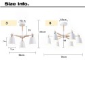 Modern/ Contemporary Wood 6 Light Chandelier