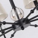 8 Light Rustic Retro Black Contemporary Candle Style Chandelier