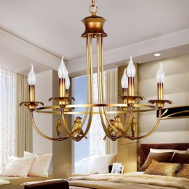 6 Light Retro Candle Style Chandelier