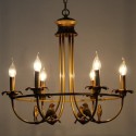 6 Light Retro Candle Style Chandelier