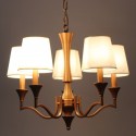 5 Light Rustic Mediterranean Style Candle Style Chandelier