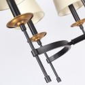 6 Light Contemporary Black Retro Candle Style Chandelier