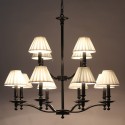 12 Light Retro Rustic Large 2 Tier Candle Style Chandelier