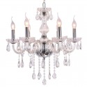 6 Light Contemporary K9 Crystal Candle Style Chandelier