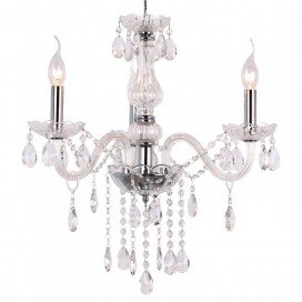 3 Light Contemporary K9 Crystal Candle Style Chandelier