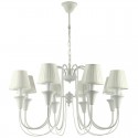 8 Light White Retro Candle Style Chandelier