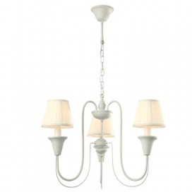 3 Light White Retro Candle Style Chandelier