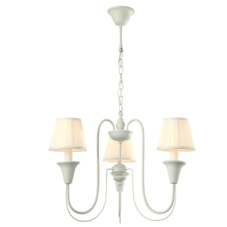 3 Light White Retro Candle Style Chandelier