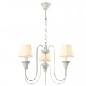 3 Light White Retro Candle Style Chandelier