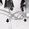 8 Light Contemporary K9 Crystal Candle Style Chandelier